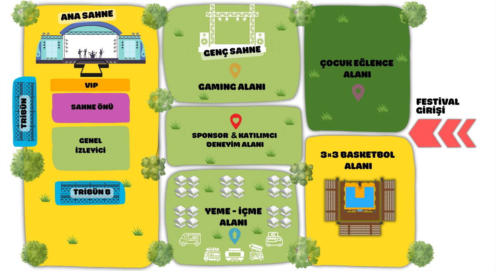 نقشه و پلان سالن Festival Park Yenikapı — کنسرت Central Cee در استانبول ۲۰۲۶ نقشه و پلان سالن Festival Park Yenikapı — کنسرت Central Cee در استانبول ۲۰۲۶